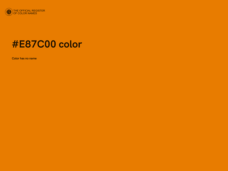 #E87C00 color image