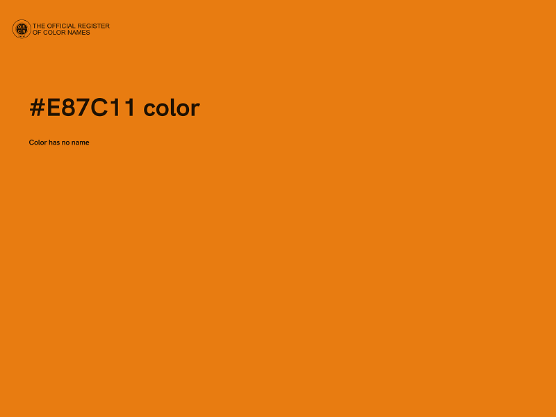 #E87C11 color image