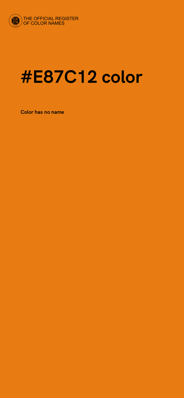 #E87C12 color image