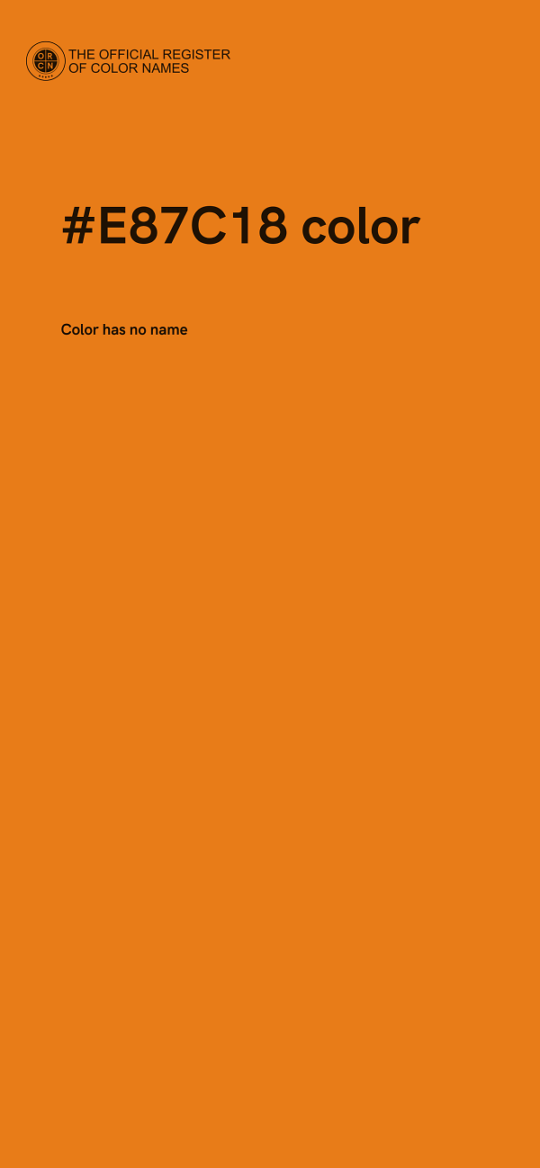 #E87C18 color image