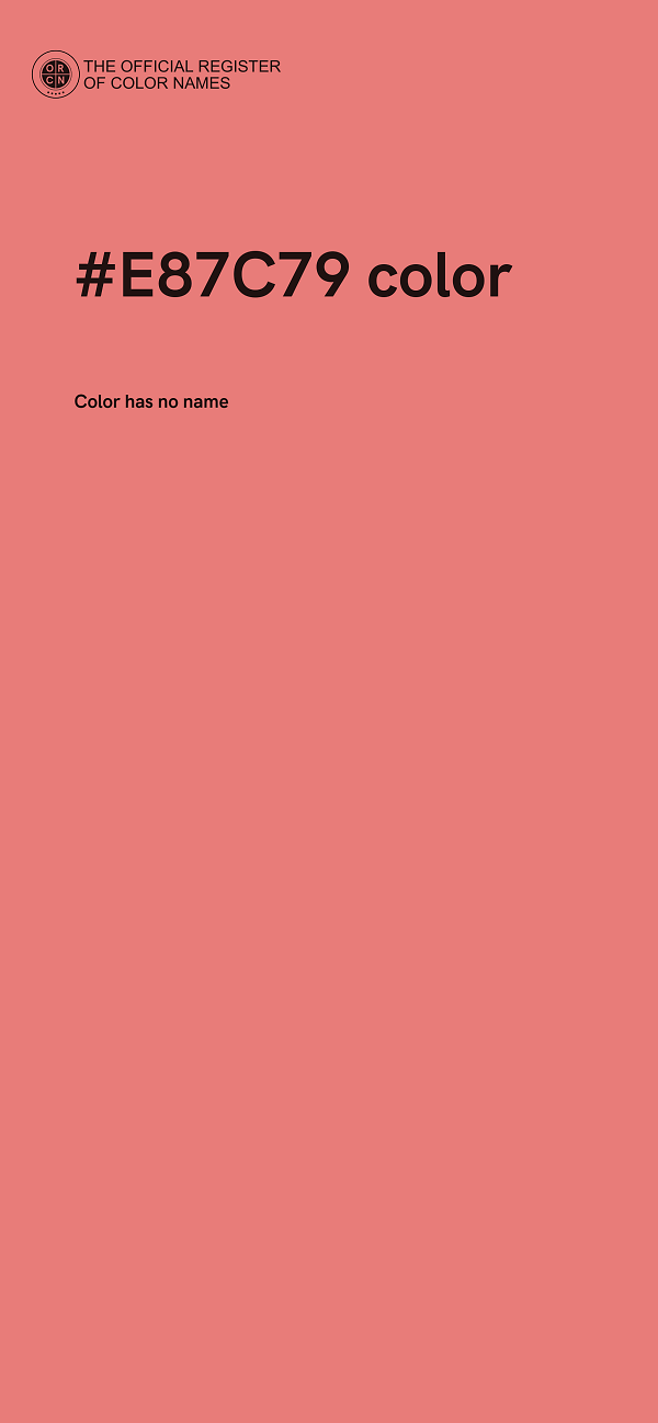 #E87C79 color image