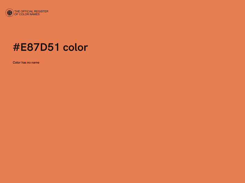 #E87D51 color image