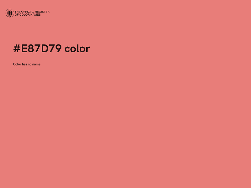 #E87D79 color image