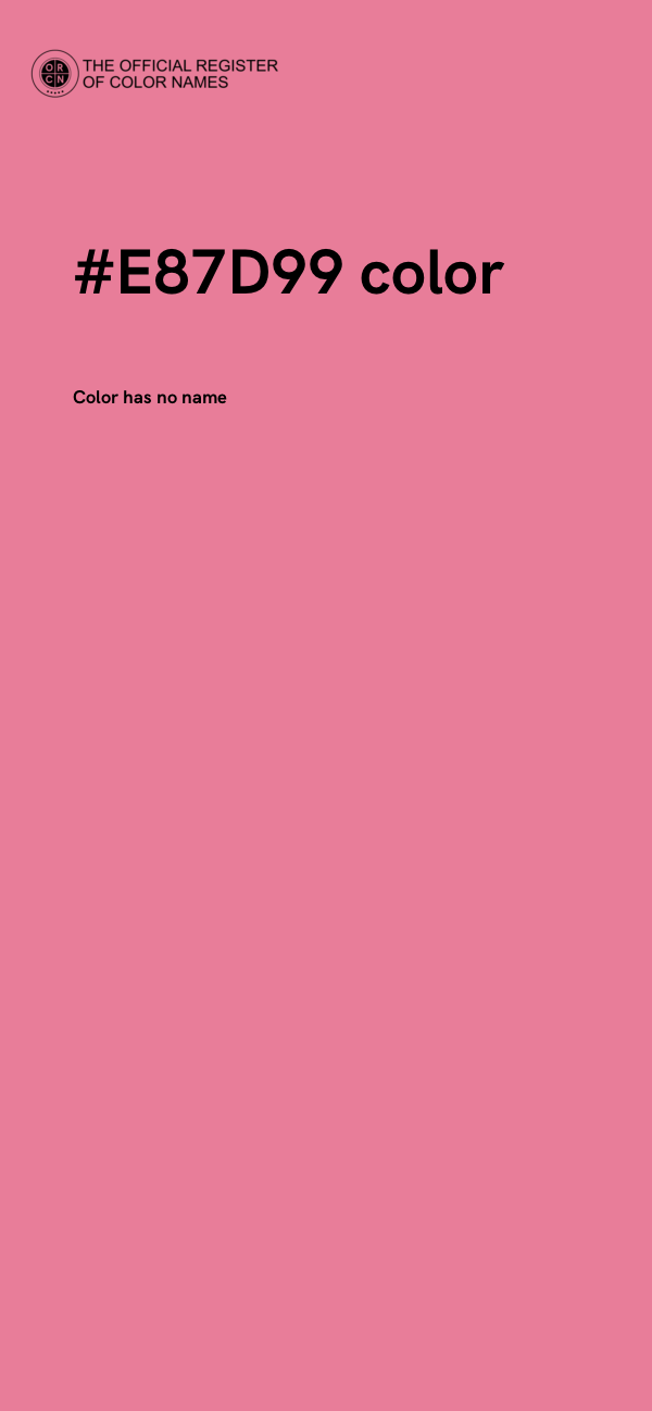#E87D99 color image