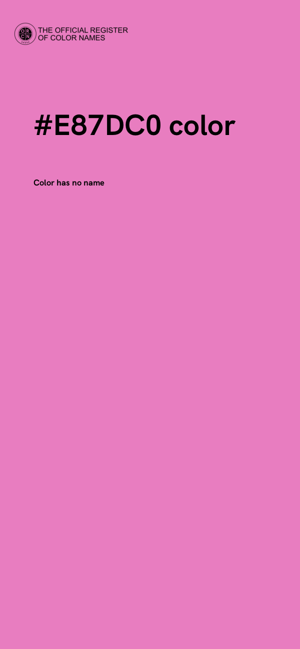 #E87DC0 color image