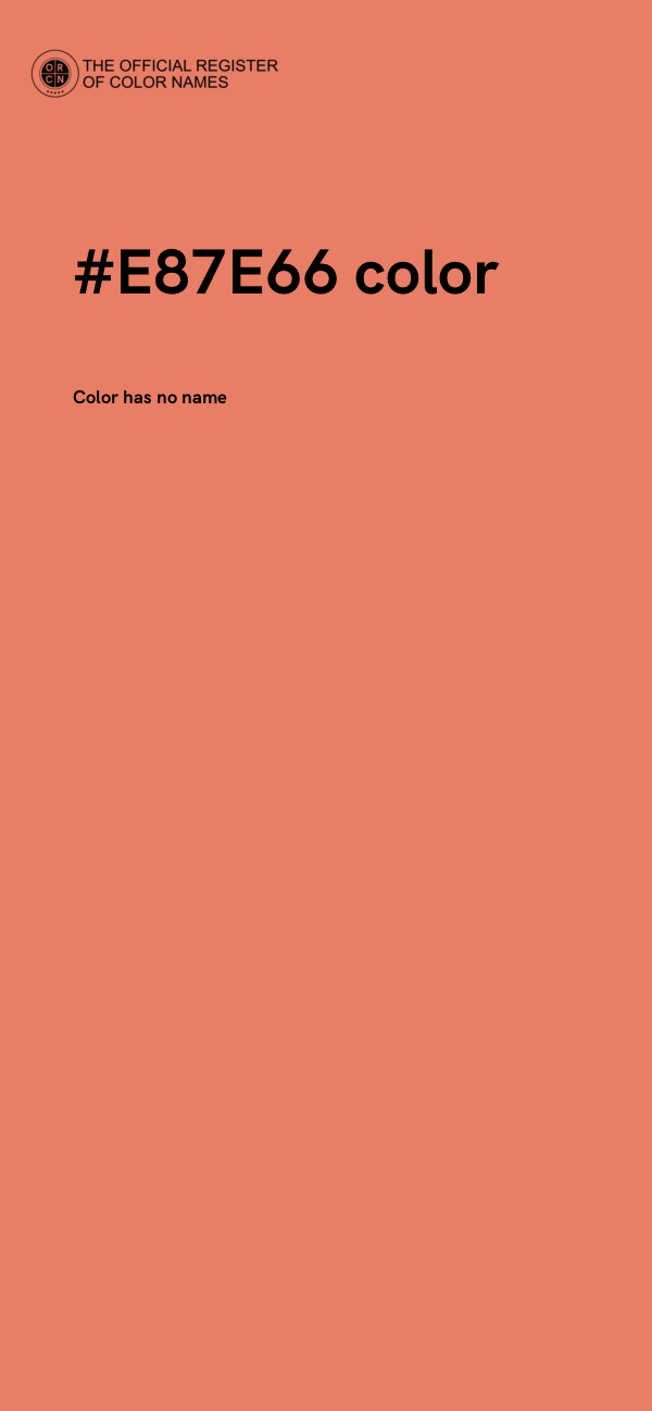 #E87E66 color image