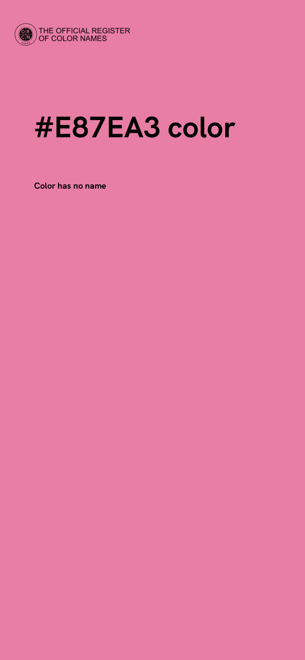 #E87EA3 color image