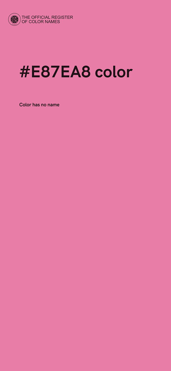 #E87EA8 color image