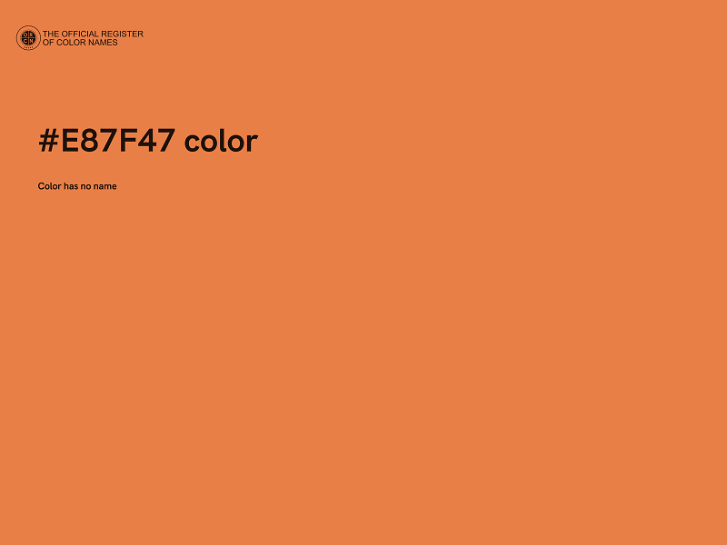 #E87F47 color image