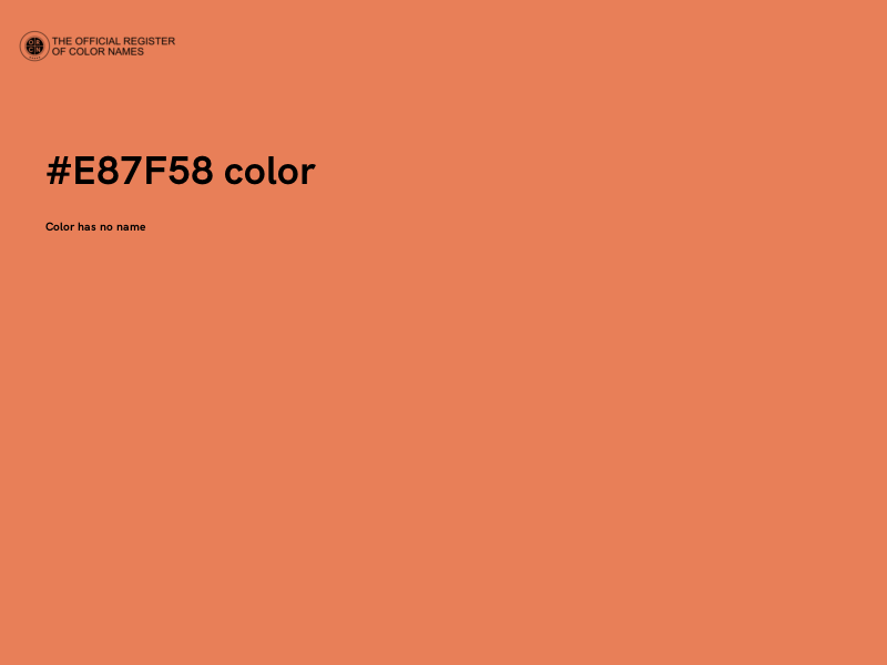 #E87F58 color image