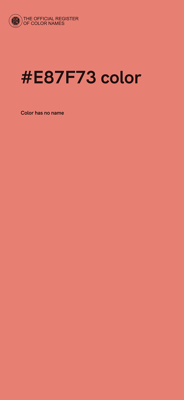 #E87F73 color image