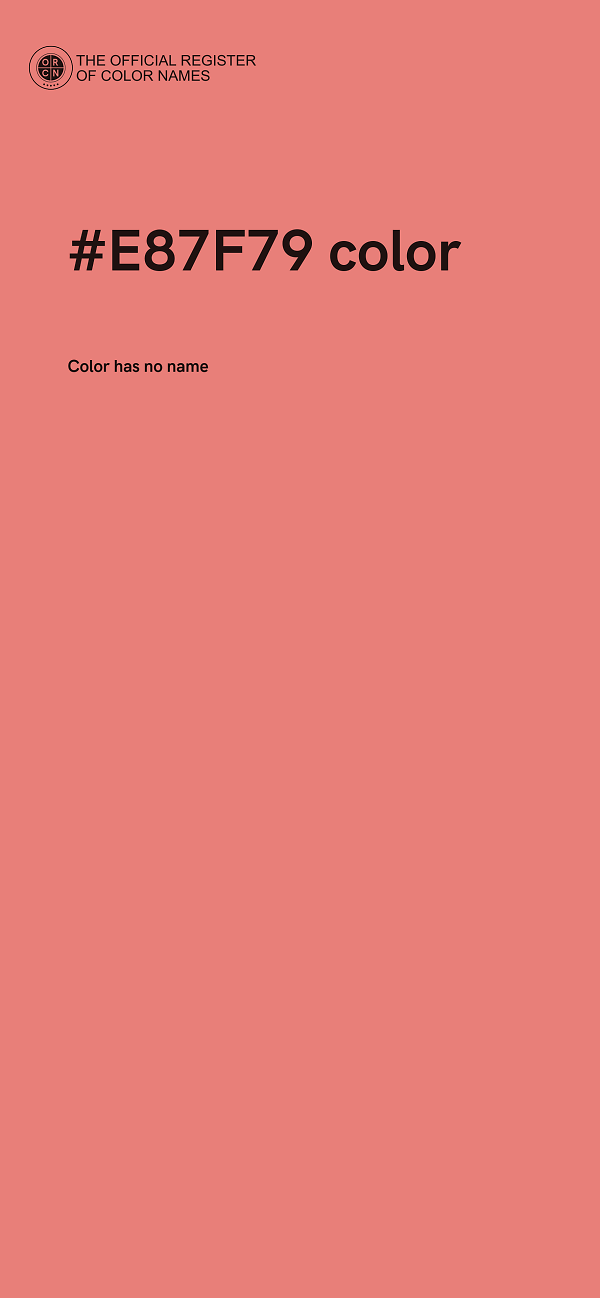 #E87F79 color image