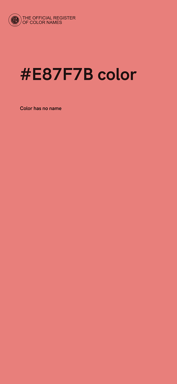 #E87F7B color image