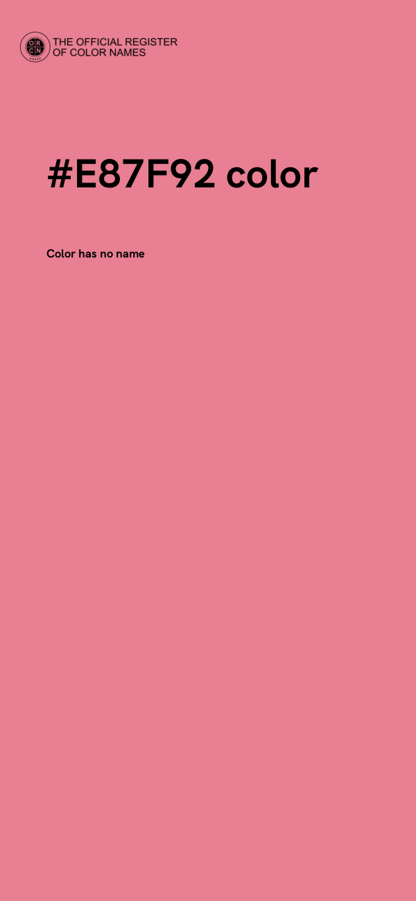 #E87F92 color image