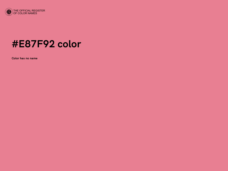 #E87F92 color image