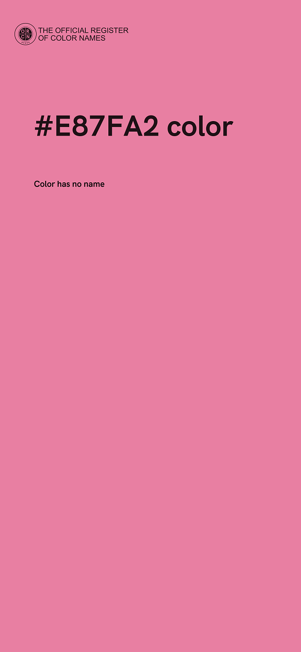 #E87FA2 color image