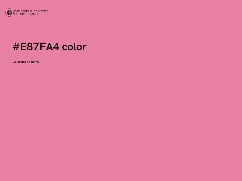 #E87FA4 color image