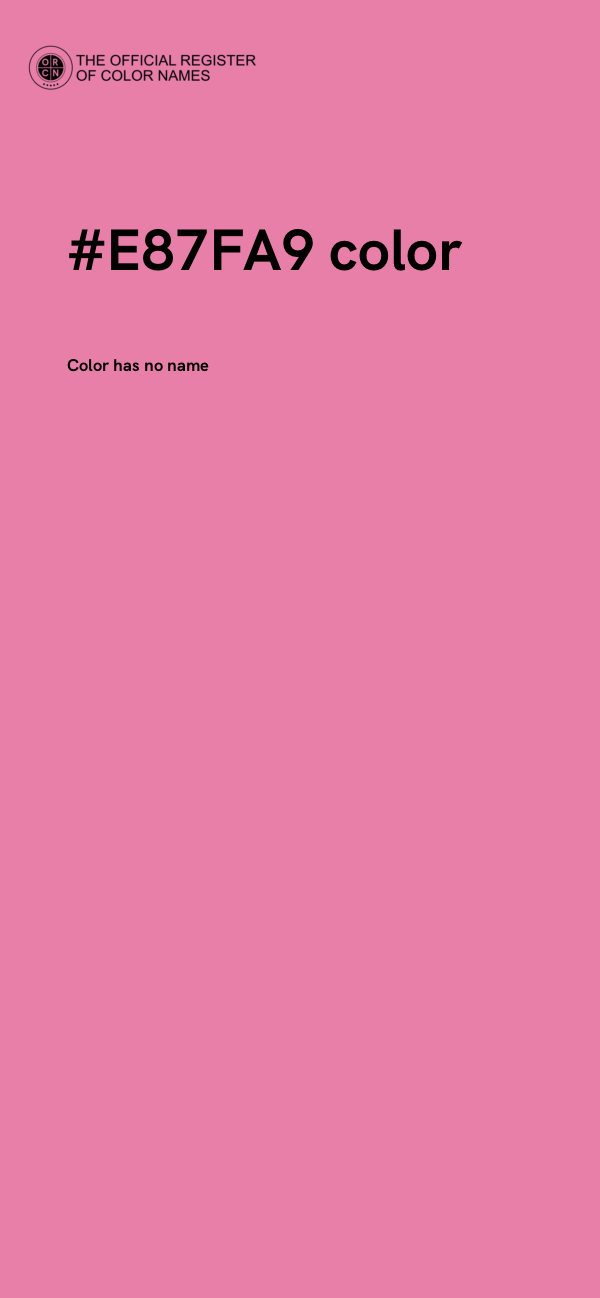 #E87FA9 color image