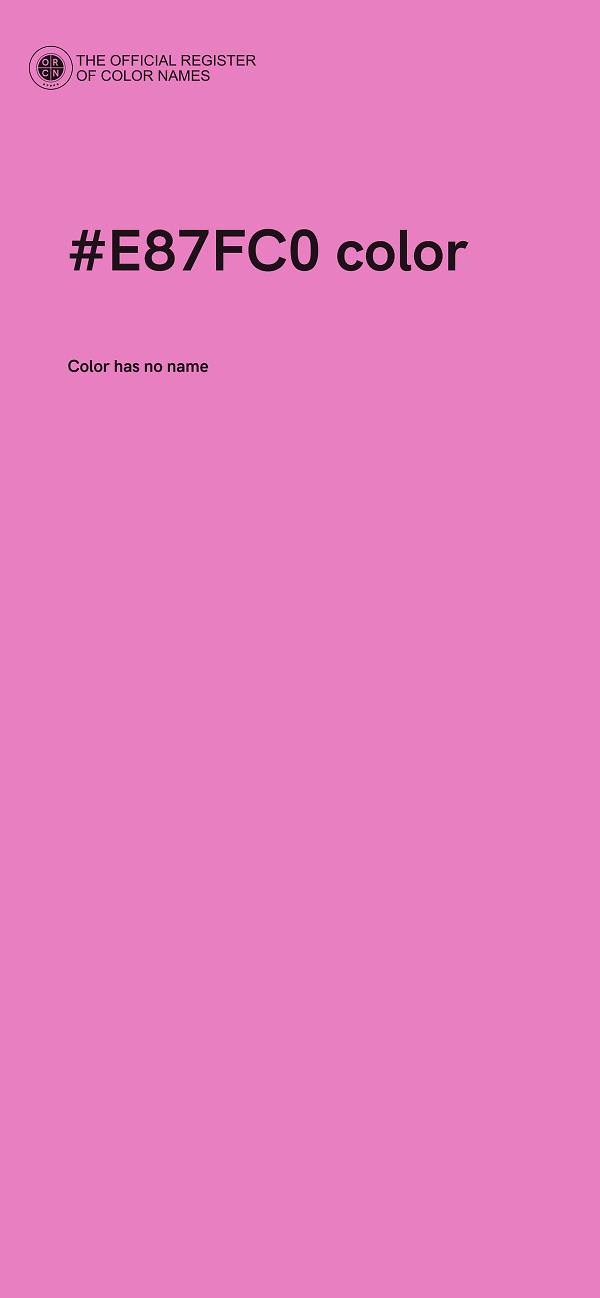 #E87FC0 color image