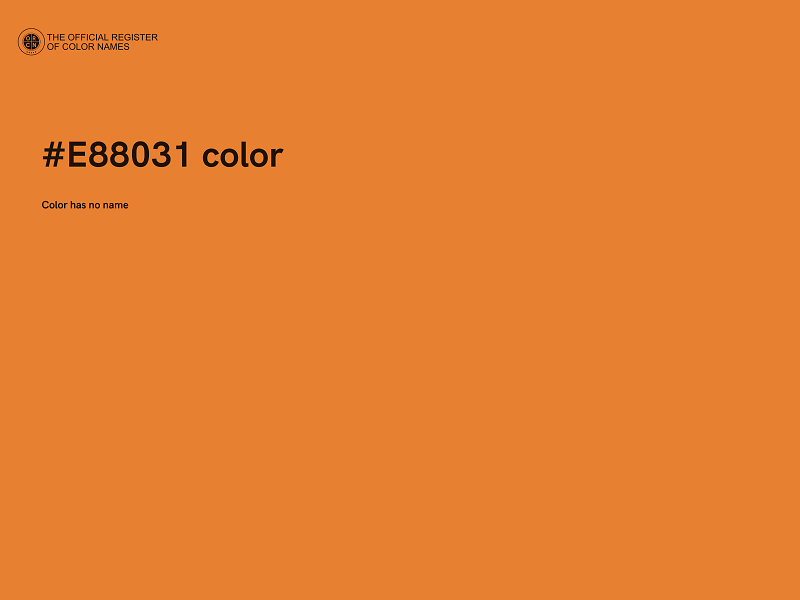 #E88031 color image