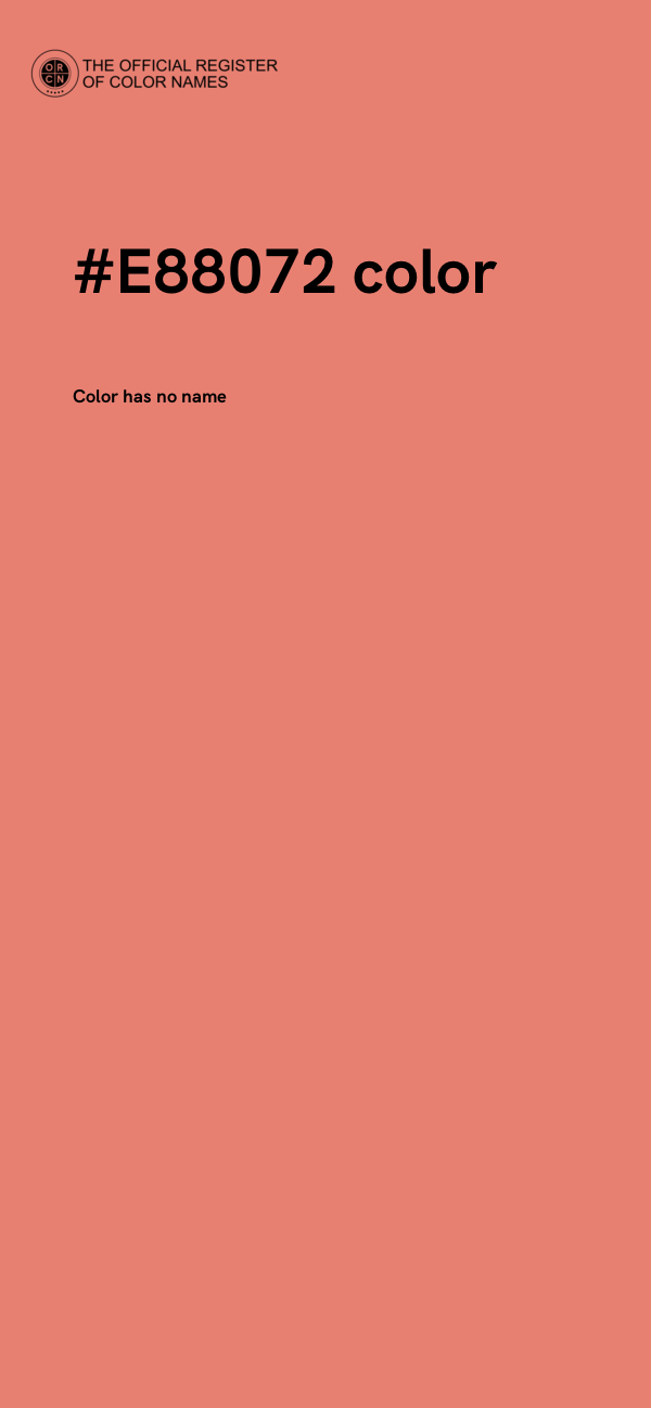 #E88072 color image