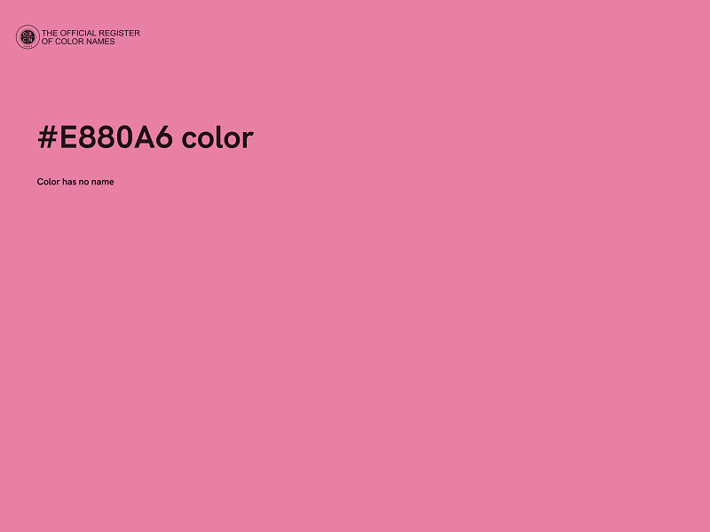 #E880A6 color image