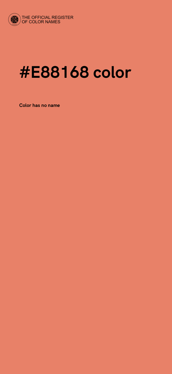 #E88168 color image