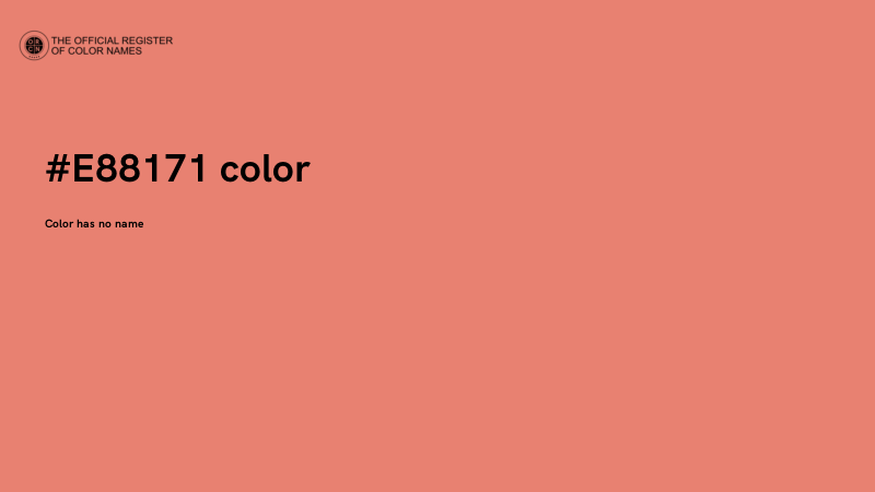 #E88171 color image