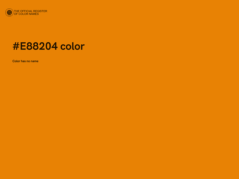 #E88204 color image