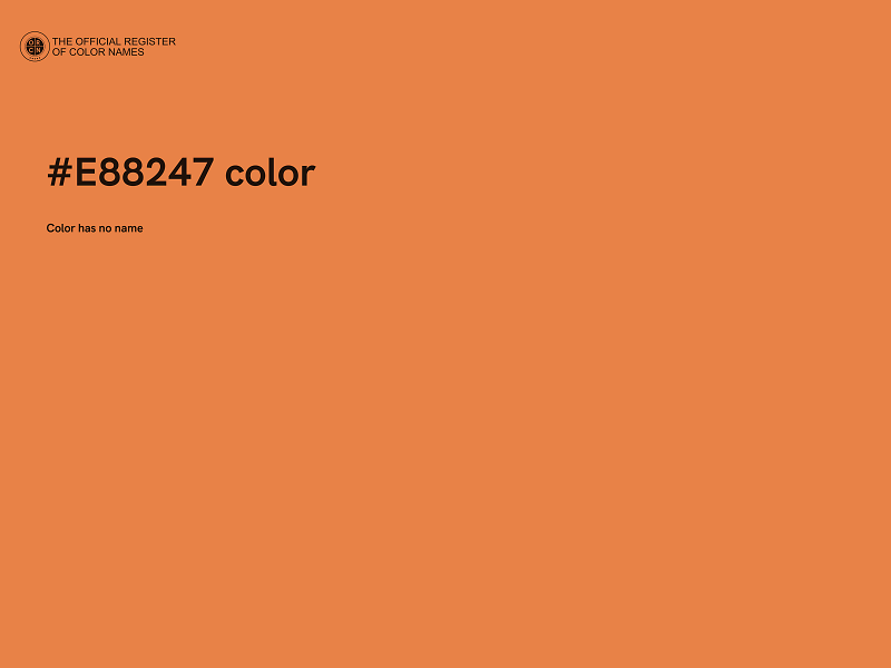 #E88247 color image