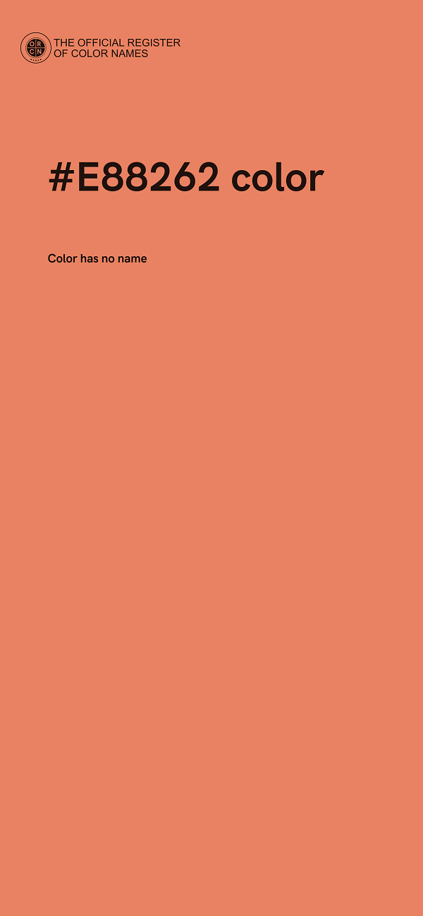 #E88262 color image
