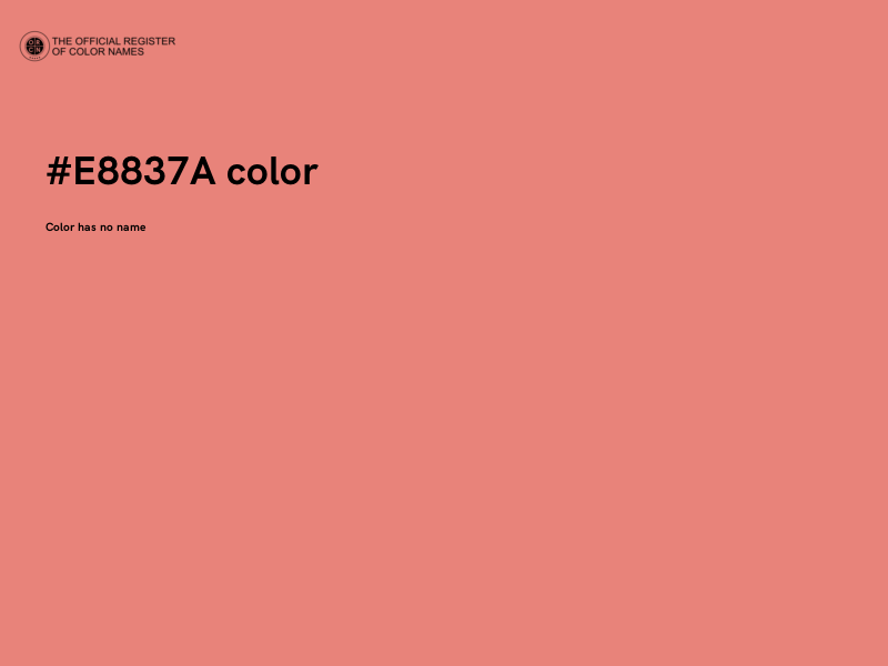 #E8837A color image