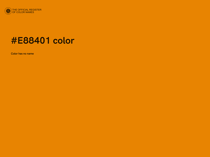 #E88401 color image