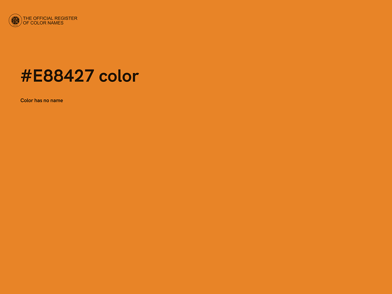 #E88427 color image