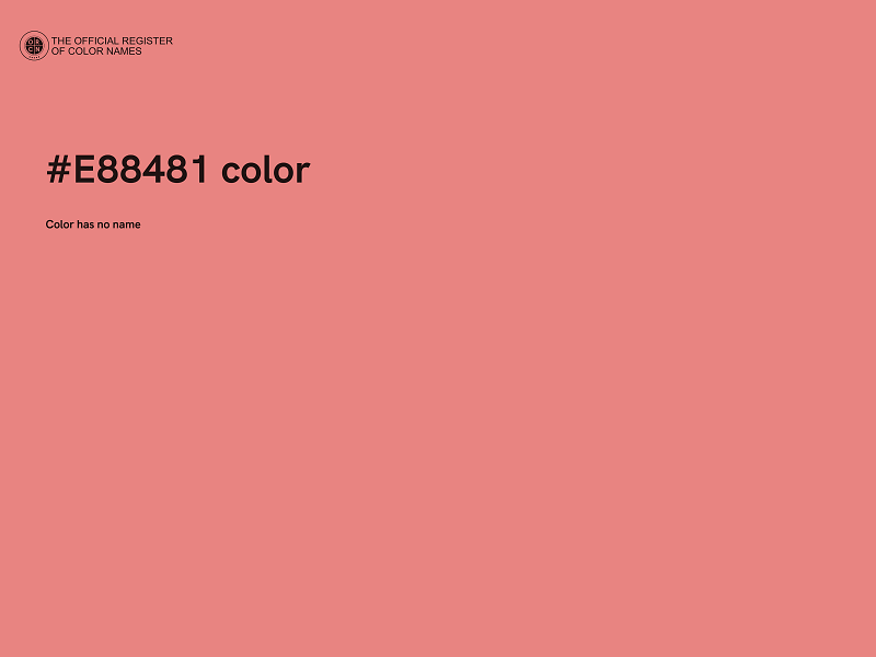 #E88481 color image