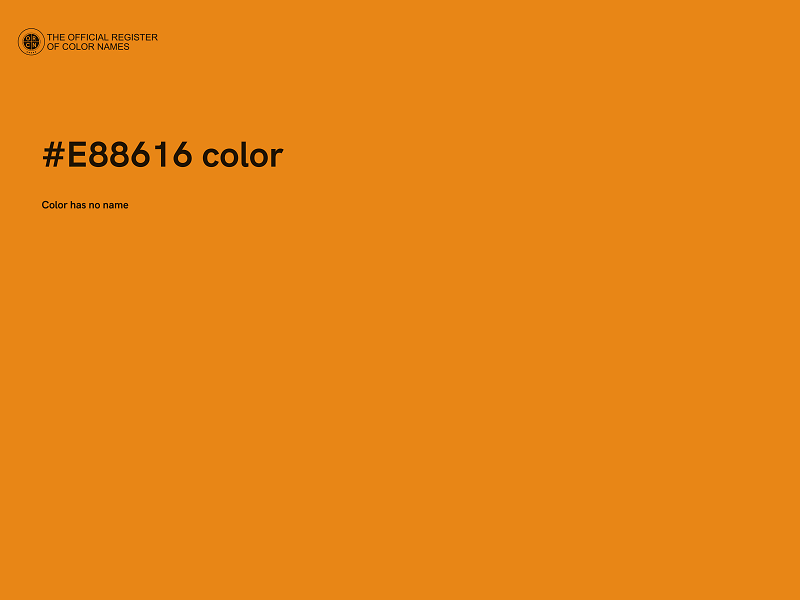 #E88616 color image