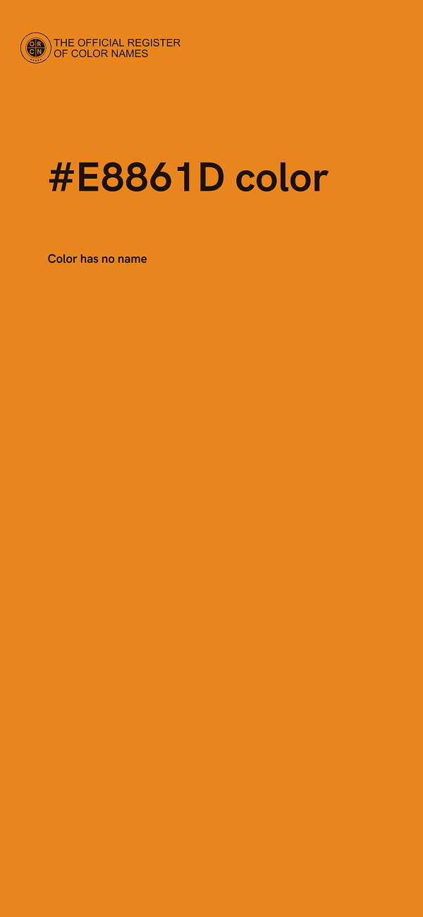 #E8861D color image