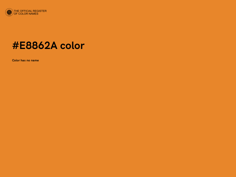 #E8862A color image