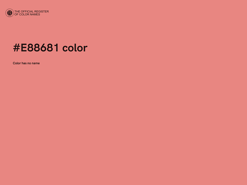 #E88681 color image