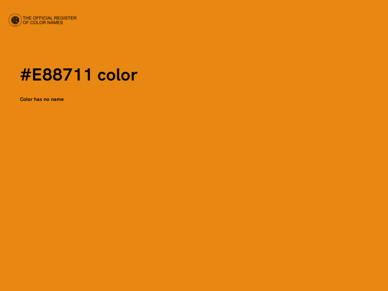 #E88711 color image