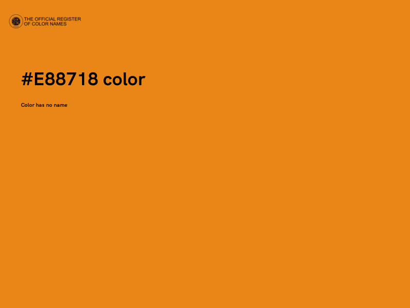 #E88718 color image