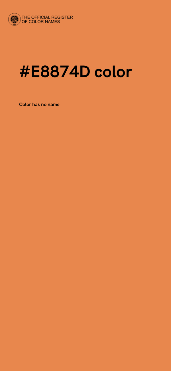 #E8874D color image