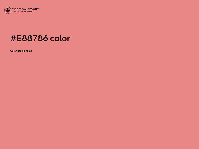 #E88786 color image