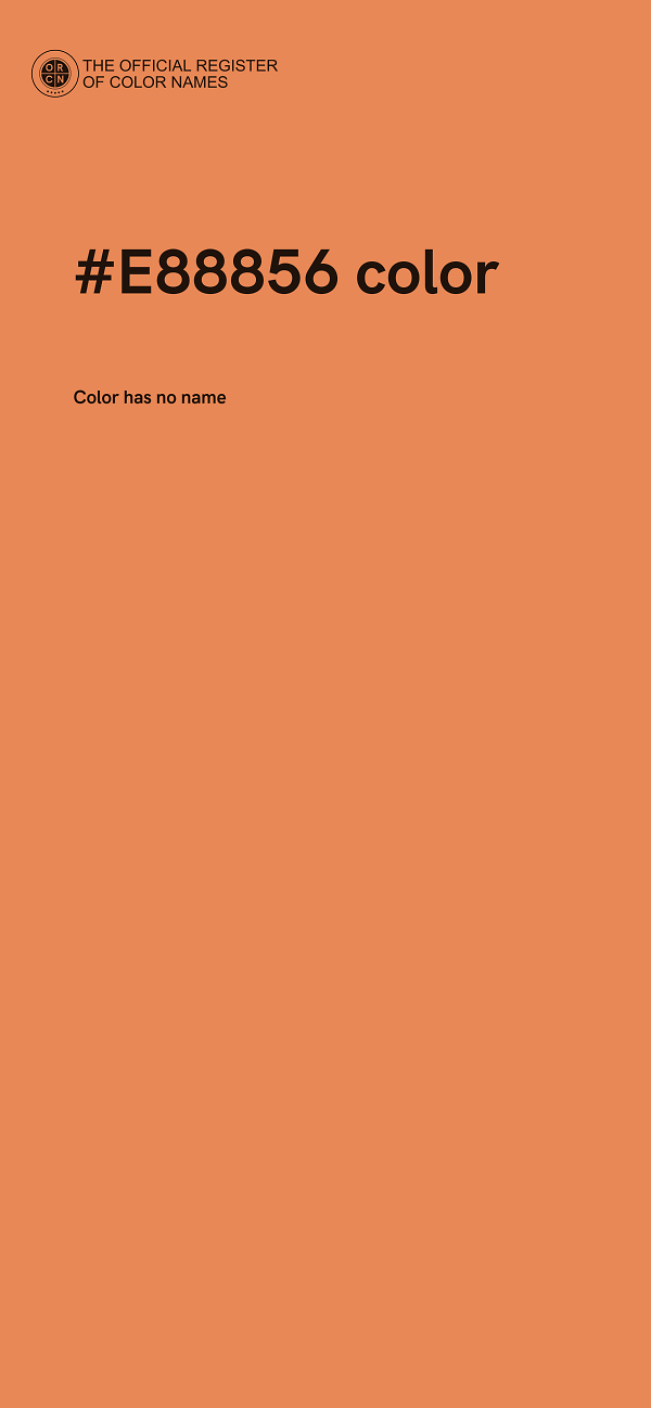 #E88856 color image