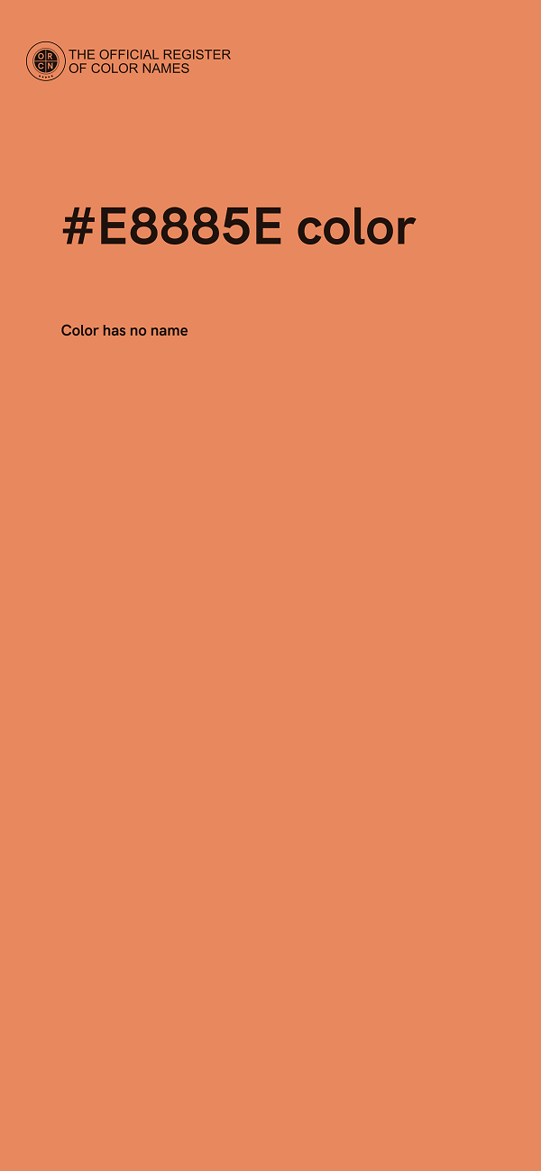 #E8885E color image