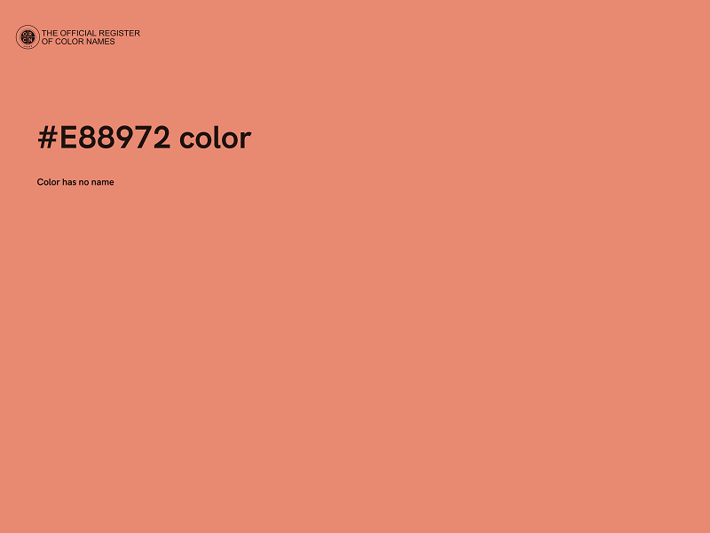 #E88972 color image