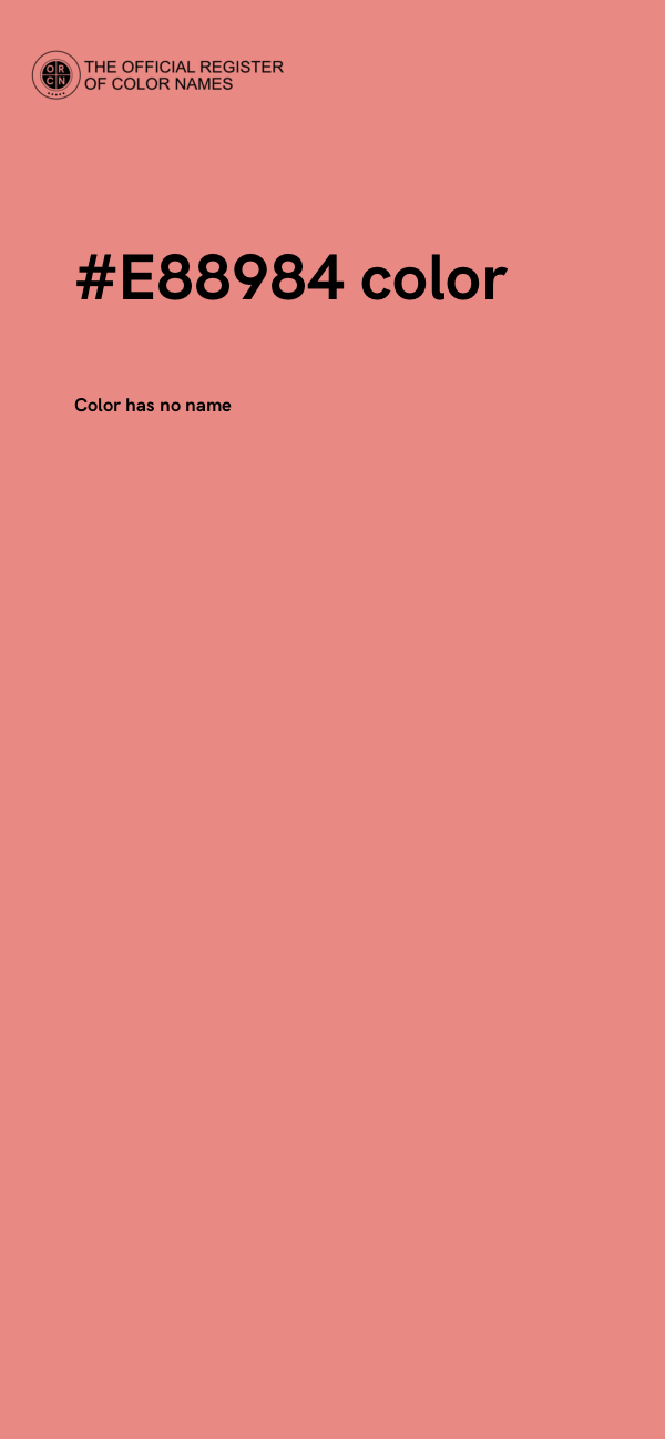 #E88984 color image