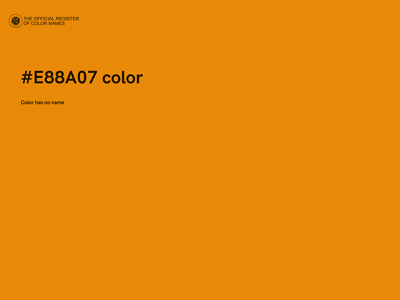 #E88A07 color image