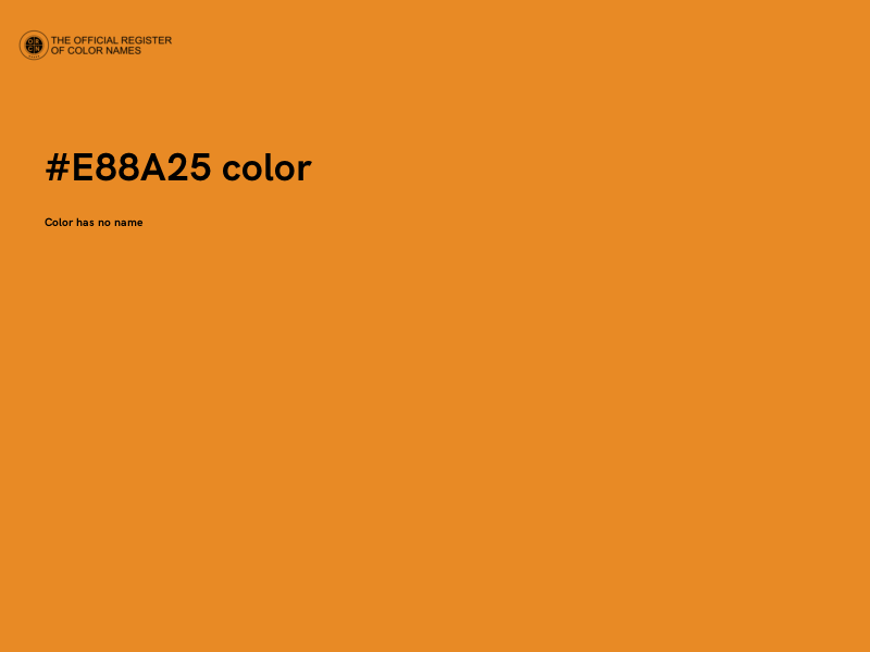 #E88A25 color image
