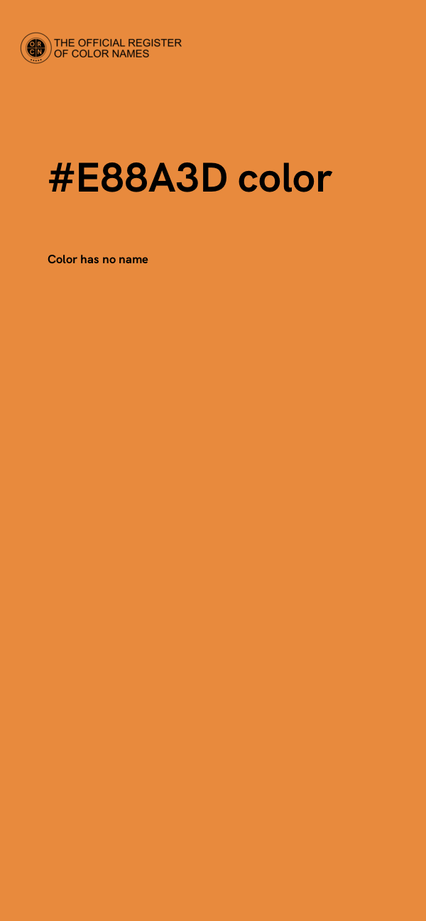 #E88A3D color image